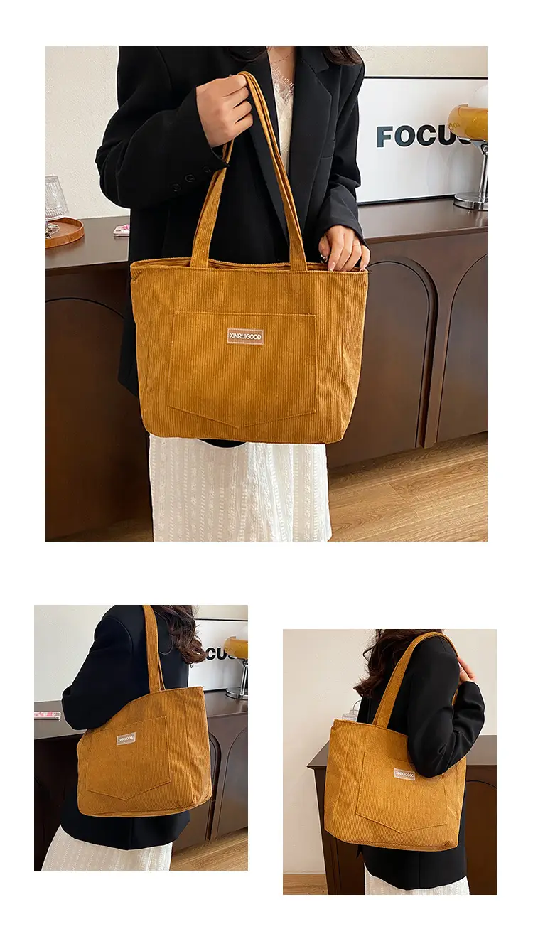 Vintage Velvet Tote Bag Women Winter New Shoulder Crossbody — feature 17