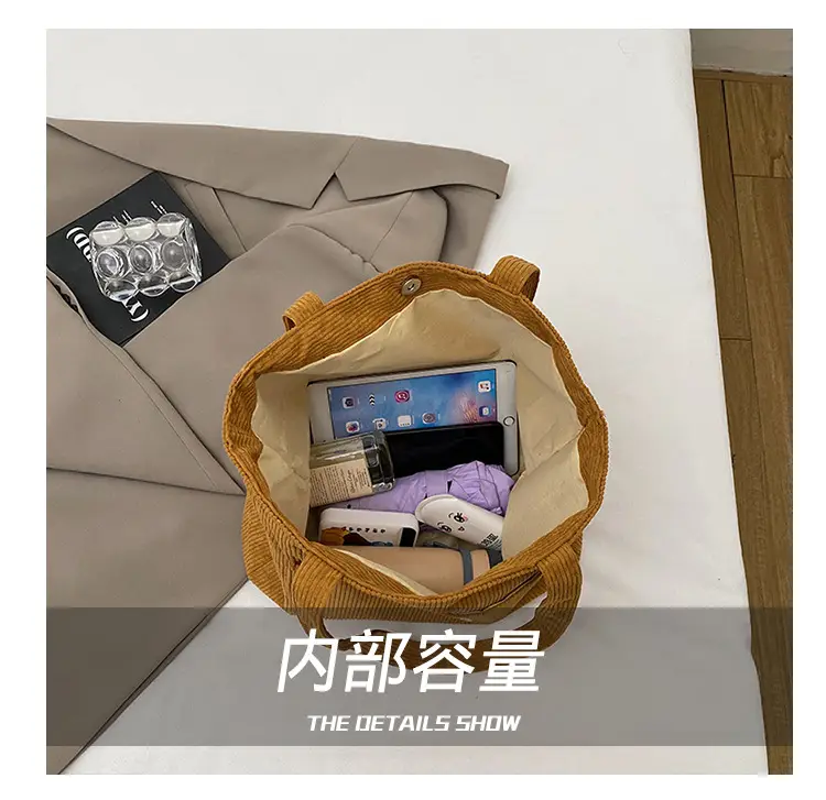 Vintage Velvet Tote Bag Women Winter New Shoulder Crossbody — feature 2
