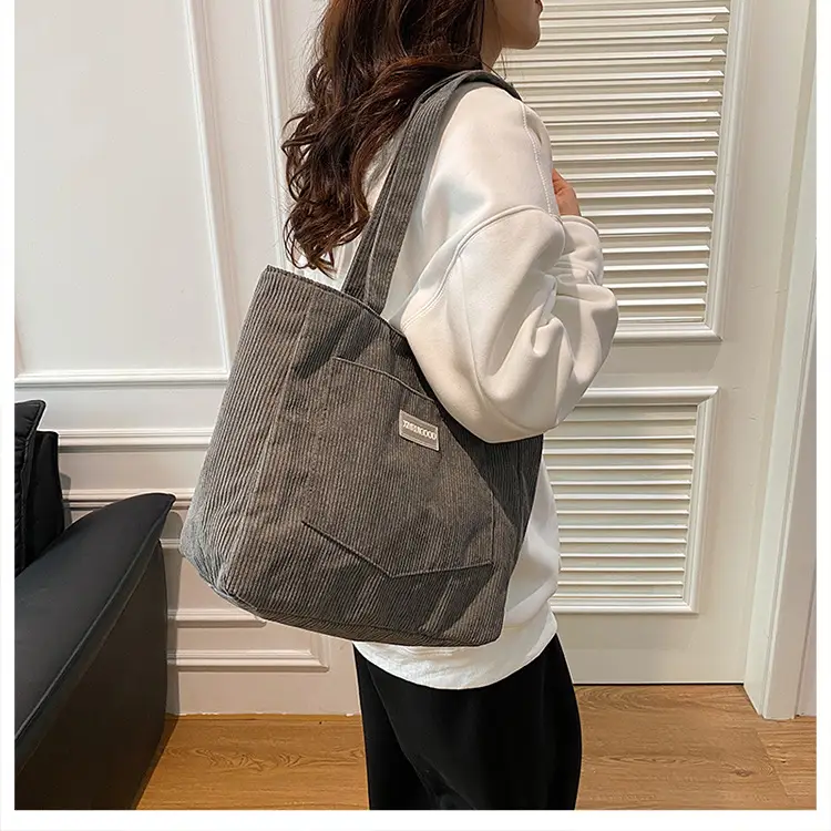 Vintage Velvet Tote Bag Women Winter New Shoulder Crossbody — feature 7