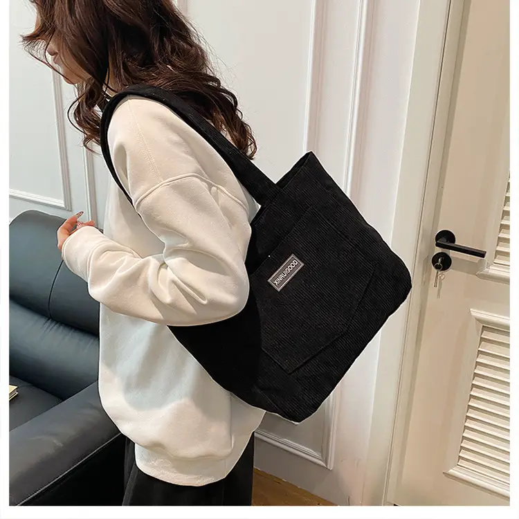 Vintage Velvet Tote Bag Women Winter New Shoulder Crossbody — feature 9