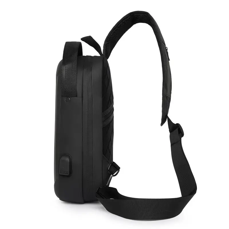 2025 Men's Anti-Theft Crossbody Bag Grey Black - Image 7