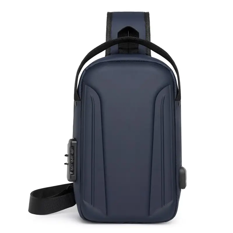 2025 Men's Anti-Theft Crossbody Bag Grey Black - Image 3