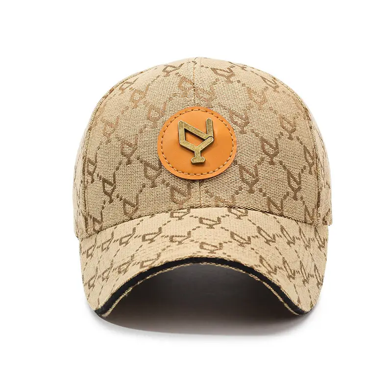 Blue Embroidered Men's Baseball Cap with Leather Badge - Image 8