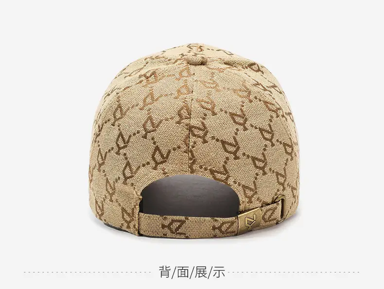 Blue Embroidered Men's Baseball Cap with Leather Badge — feature 12