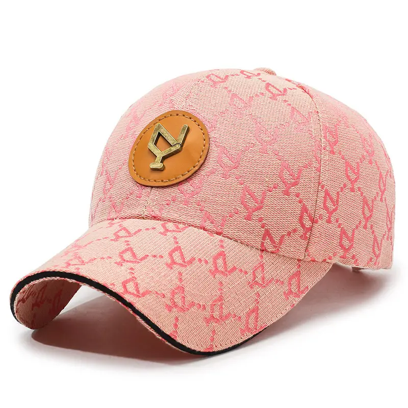 Blue Embroidered Men's Baseball Cap with Leather Badge - Image 6