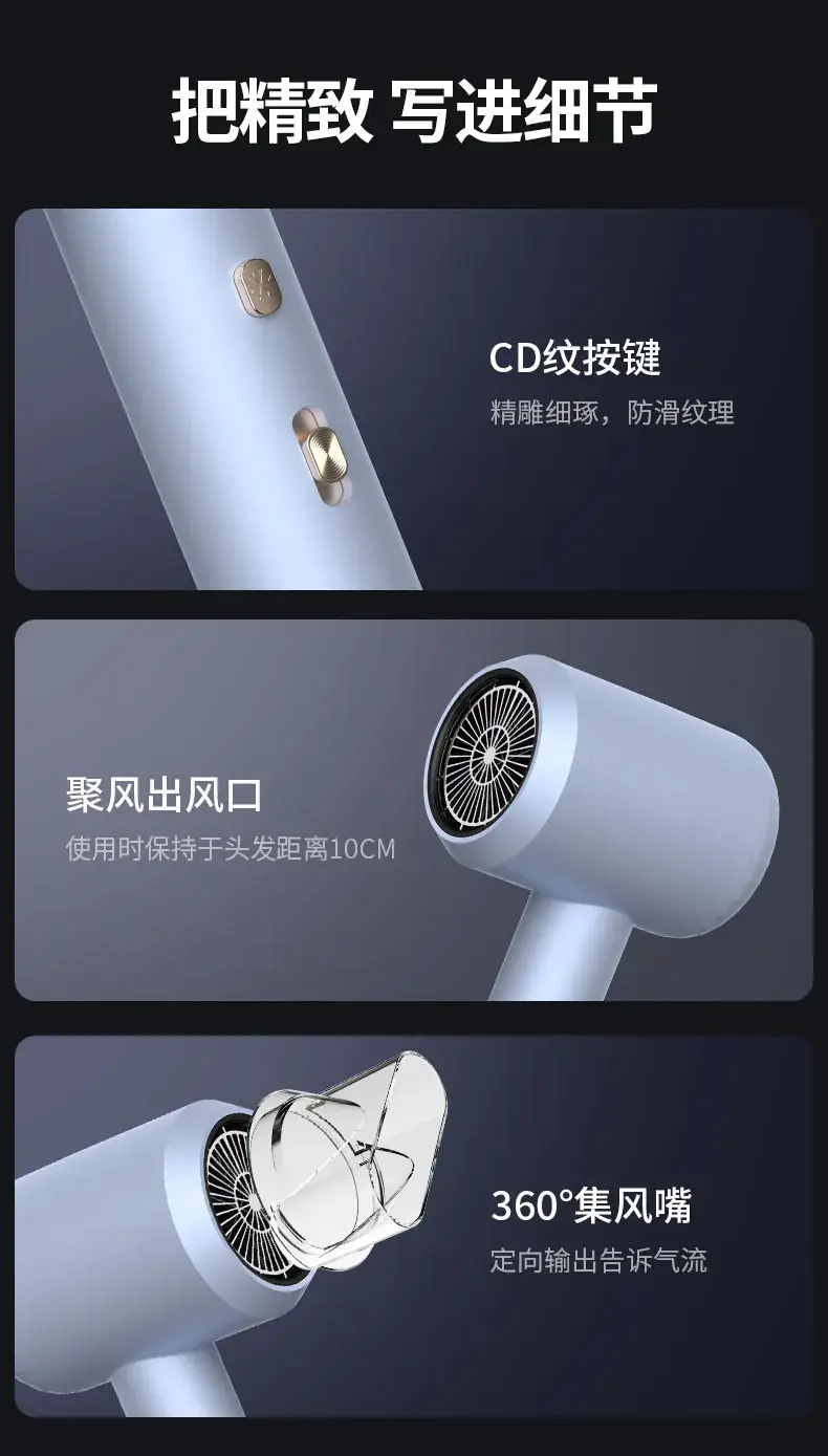 1800W High Power Hair Dryer for Quick Drying — feature 4