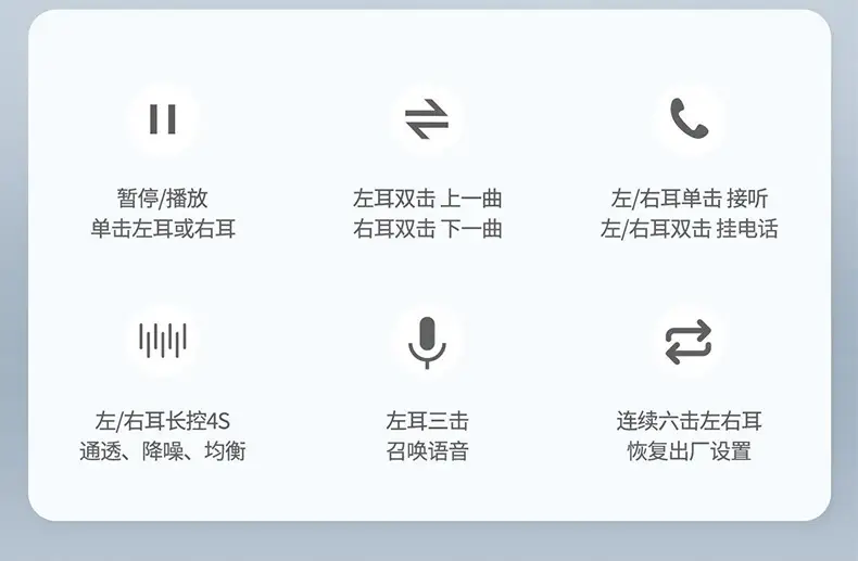 Cross-Border Q16 Bluetooth Earphones, Two Pairs in One, High-Quality Wireless Noise-Canceling Earphones with Long Battery Life, Sports Couple Style Earphones — feature 23