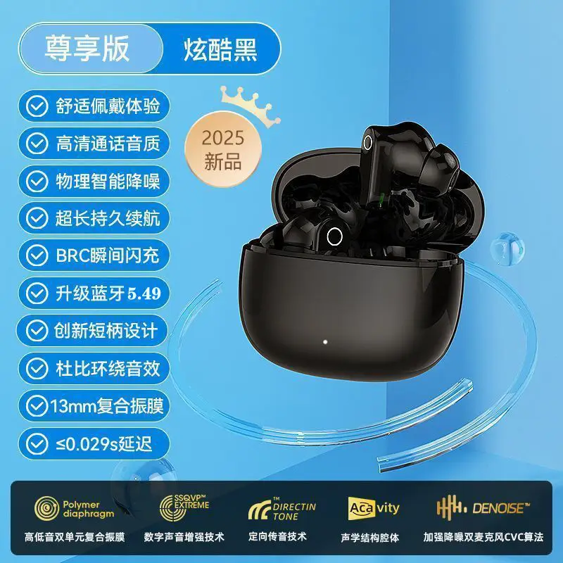 Cross-Border Q16 Bluetooth Earphones, Two Pairs in One, High-Quality Wireless Noise-Canceling Earphones with Long Battery Life, Sports Couple Style Earphones