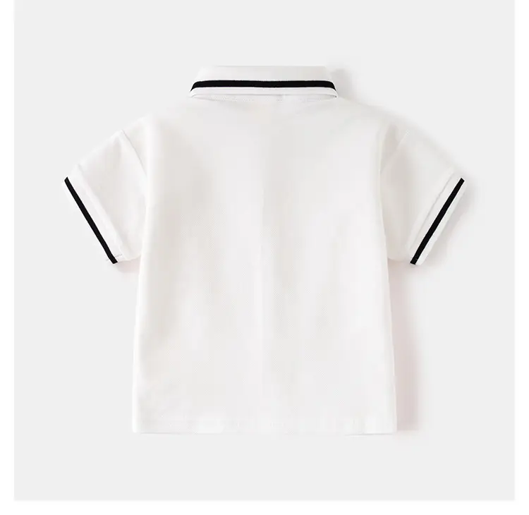 Boys Polo Shirt White Black 2026 Kids β feature 12