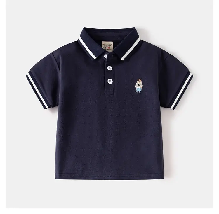 Boys Polo Shirt White Black 2026 Kids β feature 13