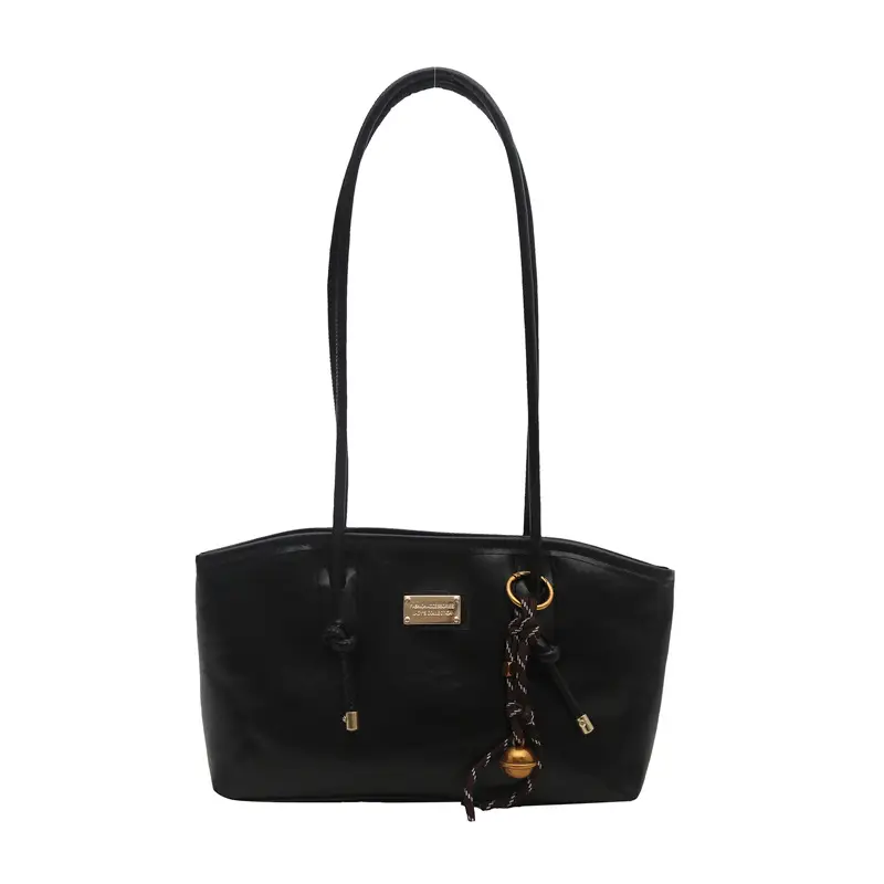 Women's Red Leather Shoulder Bag with Gold Plated Handle - Image 13