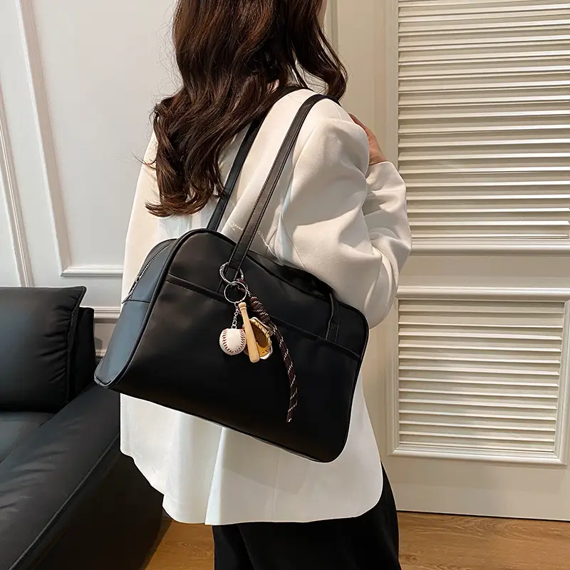 Retro Brown Tote Bag Women 2024 Winter Shoulder - Image 5