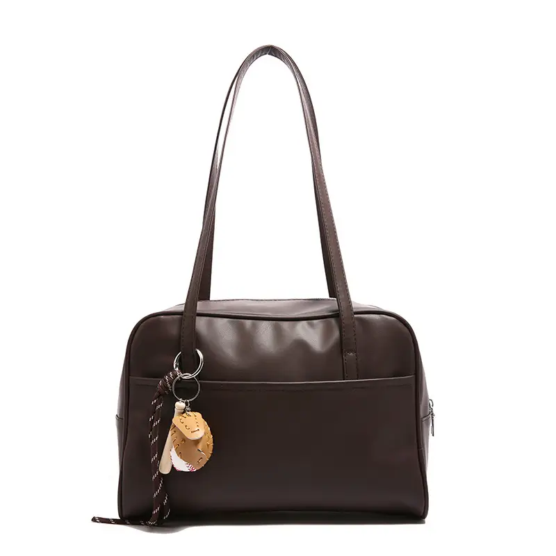 Retro Brown Tote Bag Women 2024 Winter Shoulder - Image 7