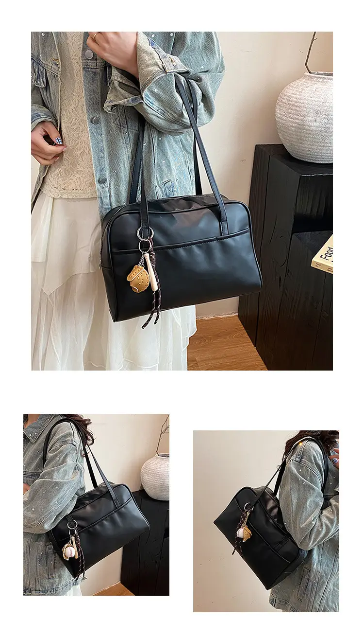 Retro Brown Tote Bag Women 2024 Winter Shoulder — feature 13