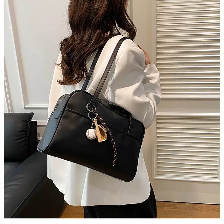 Retro Brown Tote Bag Women 2024 Winter Shoulder — feature 8