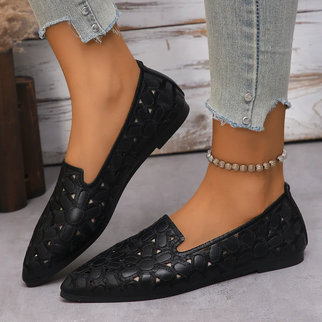 36-43 Large Size Women's Shoes Pointed Toe 2025 New Flat Breathable Shallow Mouth Slip-On Women's Shoes Easiest for Match - Image 6