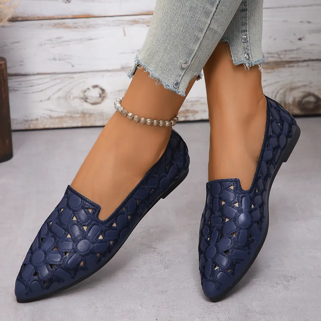 36-43 Large Size Women's Shoes Pointed Toe 2025 New Flat Breathable Shallow Mouth Slip-On Women's Shoes Easiest for Match — feature 15