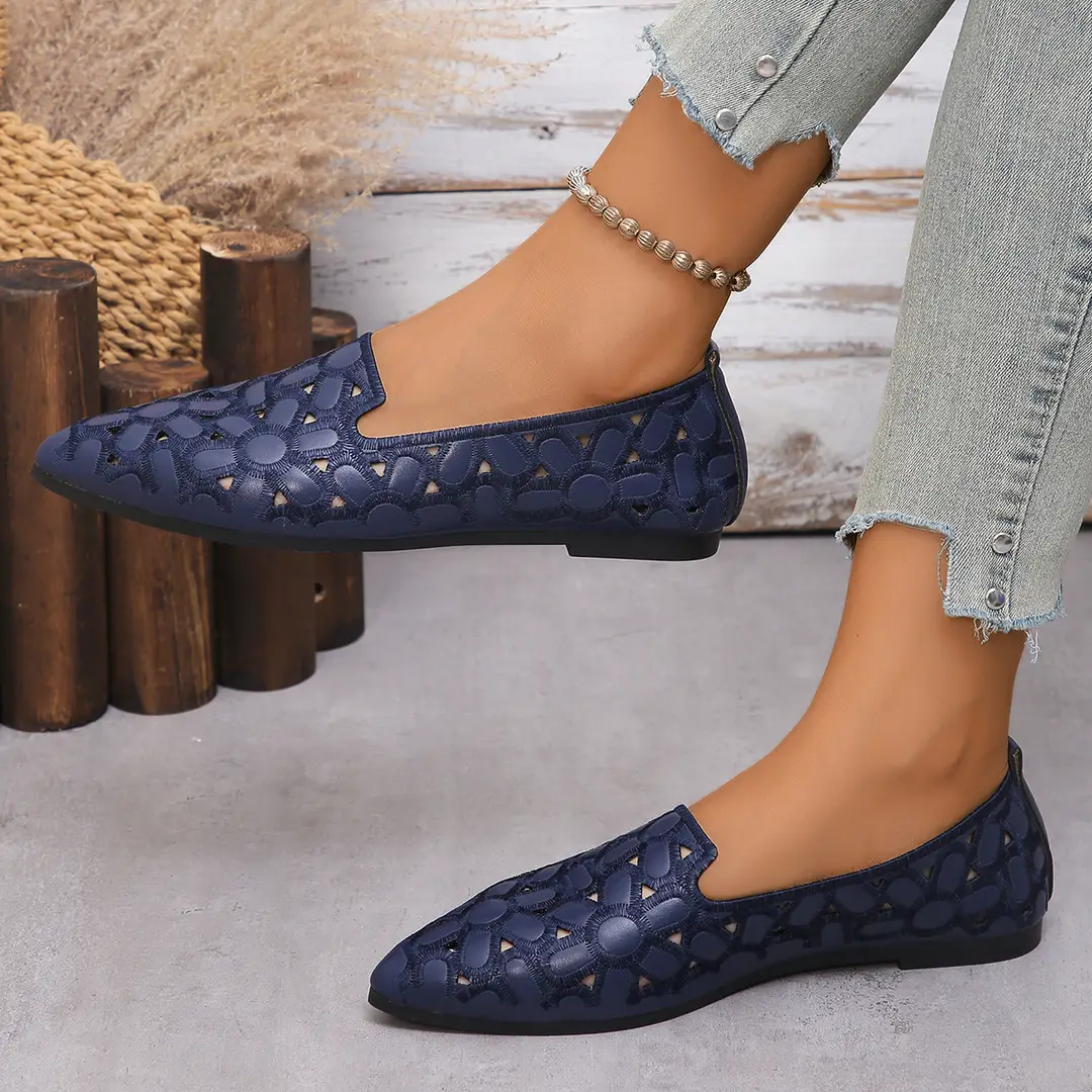 36-43 Large Size Women's Shoes Pointed Toe 2025 New Flat Breathable Shallow Mouth Slip-On Women's Shoes Easiest for Match — feature 16