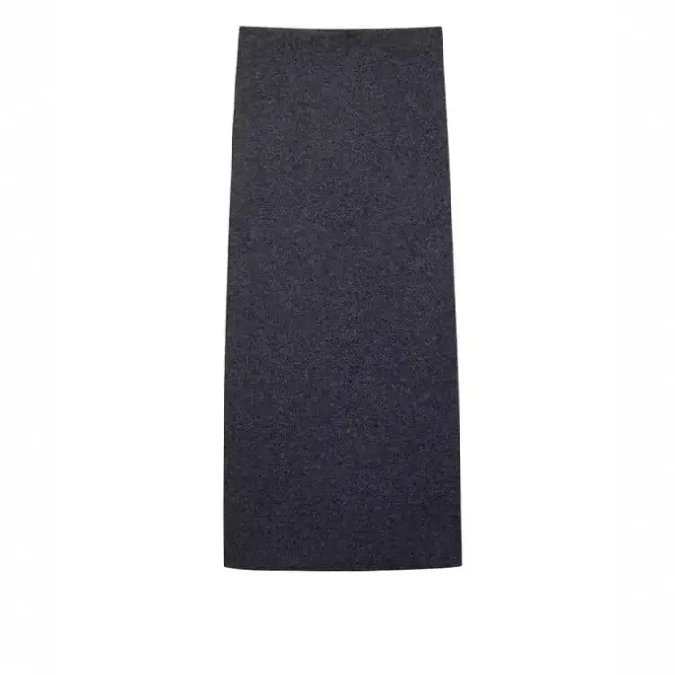 Dark Grey Knit Belt Belt Coat for Women
