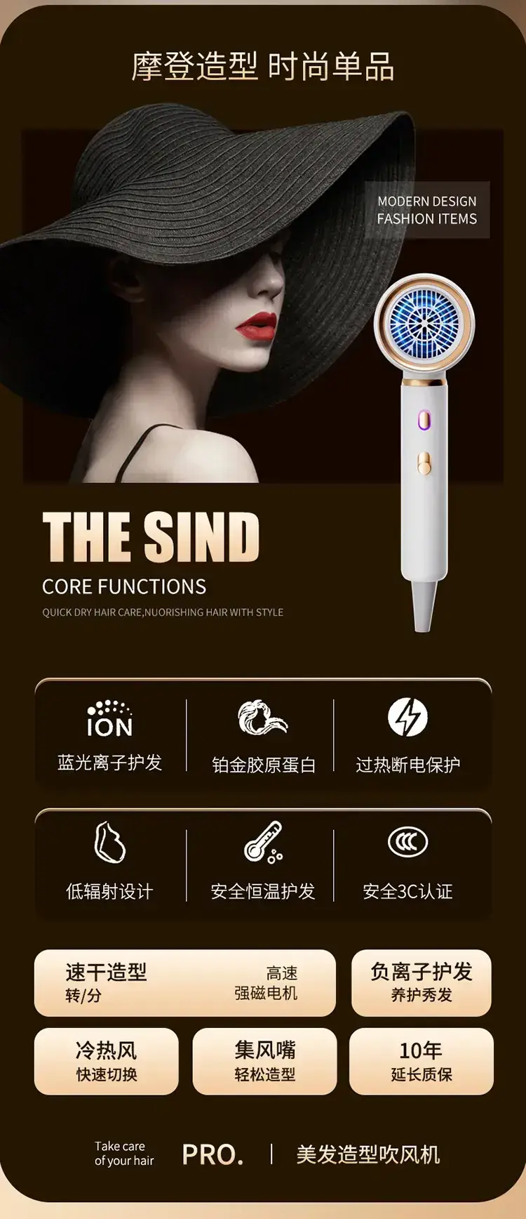 2400W Negative Ion Hair Dryer for Home Salon Use — feature 2
