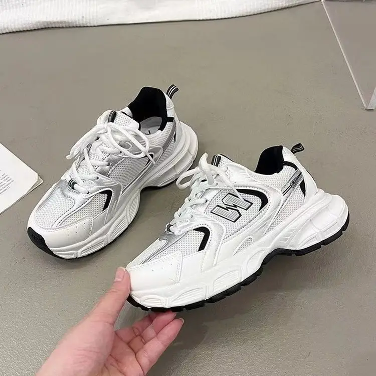 White Thick-Strap Casual Sneakers for Kids & Teens - Image 3