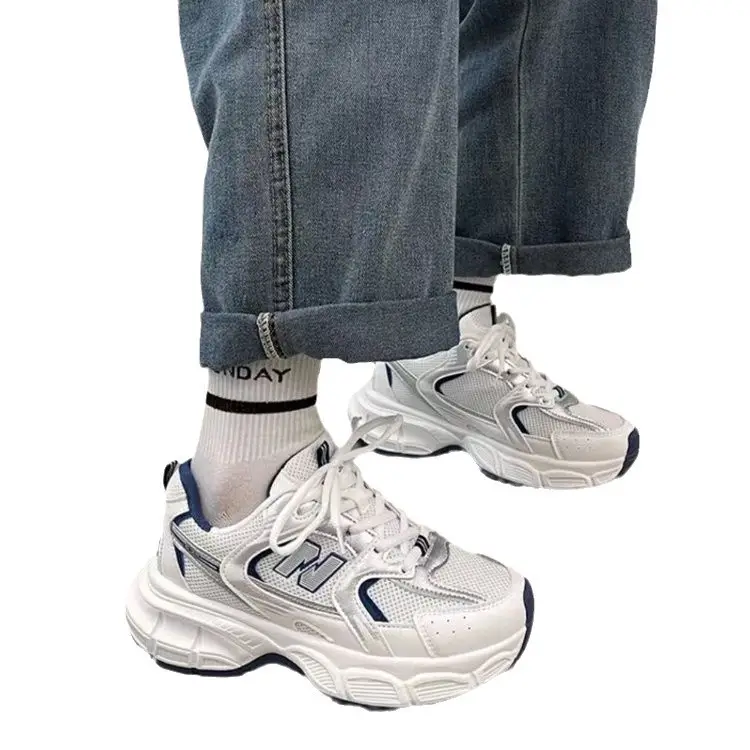 White Thick-Strap Casual Sneakers for Kids & Teens - Image 6
