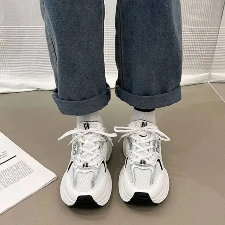 White Thick-Strap Casual Sneakers for Kids & Teens — feature 7
