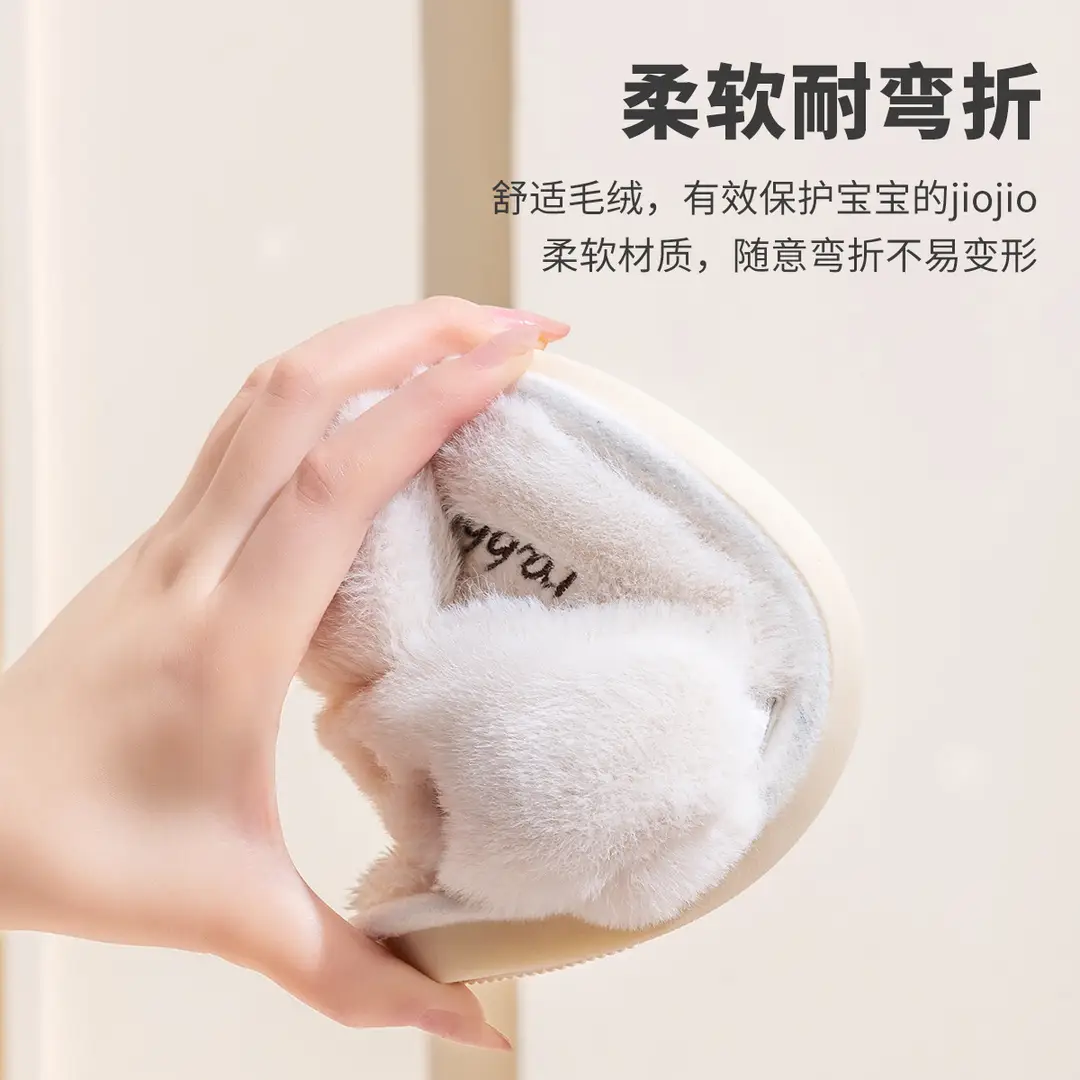 Children's Cotton Slippers for Girls Autumn and Winter Indoor Home Warm Cartoon Medium and Large Children's Furry Slippers for Women Manufacturer Wholesale - Image 7