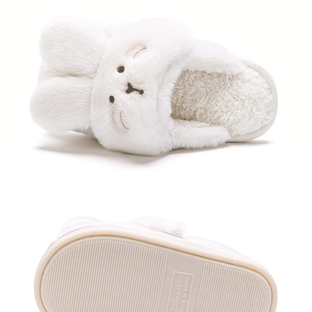 Children's Cotton Slippers for Girls Autumn and Winter Indoor Home Warm Cartoon Medium and Large Children's Furry Slippers for Women Manufacturer Wholesale — feature 23