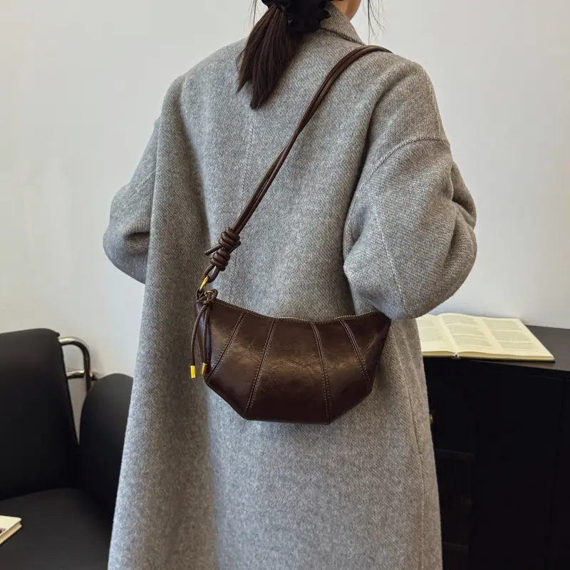 Brown Leather Shoulder Crossbody Bag for Women - Image 5
