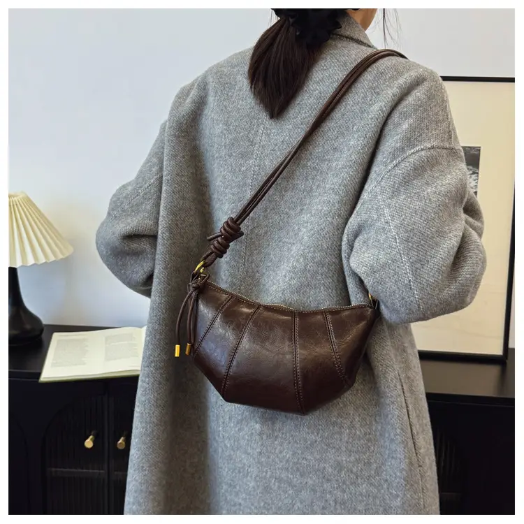 Brown Leather Shoulder Crossbody Bag for Women — feature 14