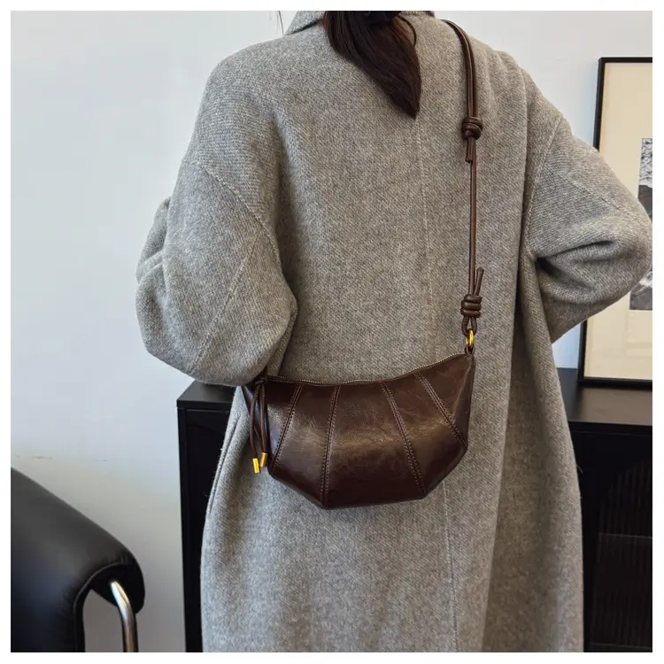Brown Leather Shoulder Crossbody Bag for Women — feature 17