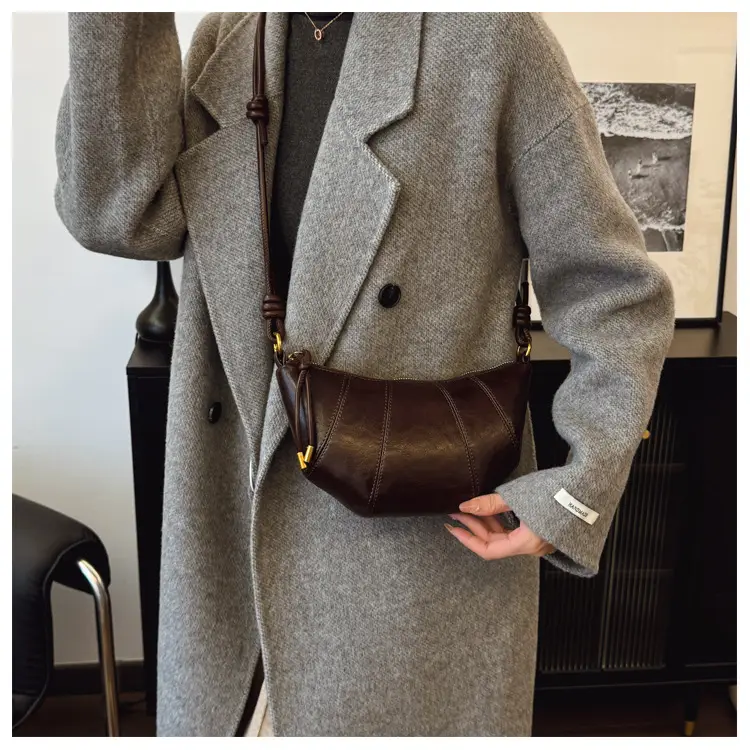 Brown Leather Shoulder Crossbody Bag for Women — feature 19