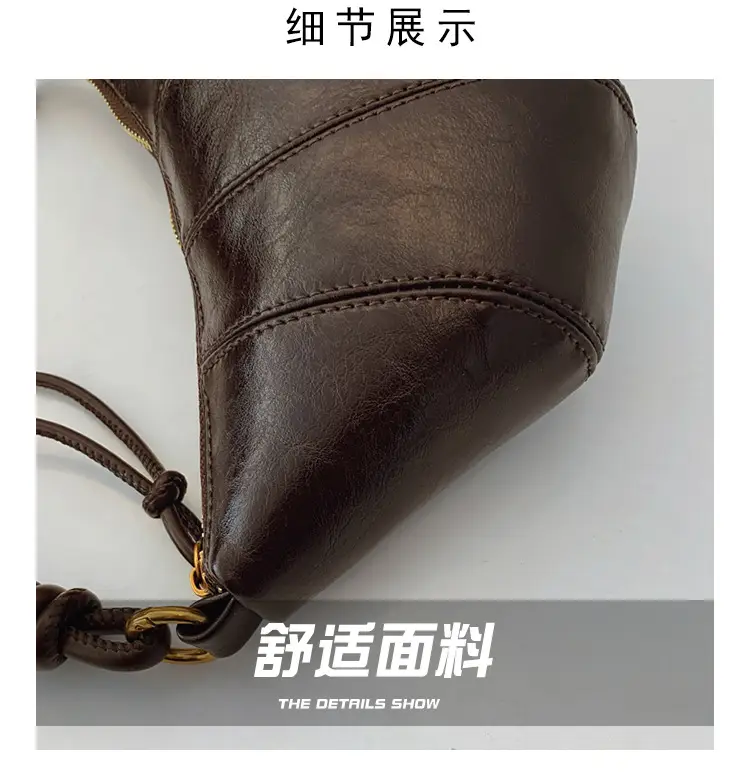 Brown Leather Shoulder Crossbody Bag for Women — feature 5