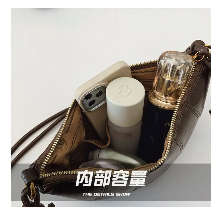 Brown Leather Shoulder Crossbody Bag for Women — feature 7