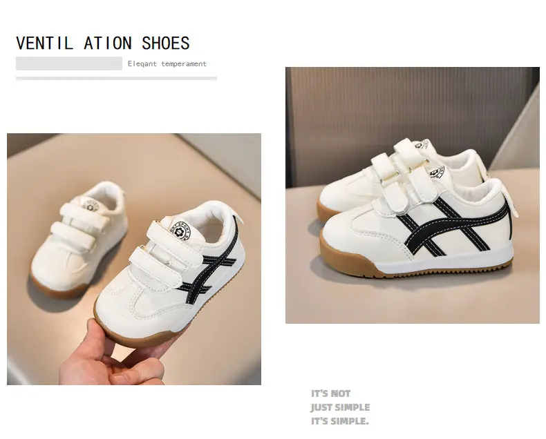 White Kids Sneakers with Velcro Closure — feature 14