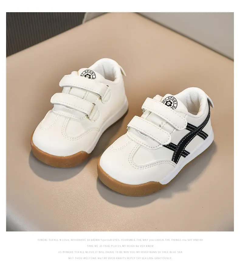 White Kids Sneakers with Velcro Closure — feature 15