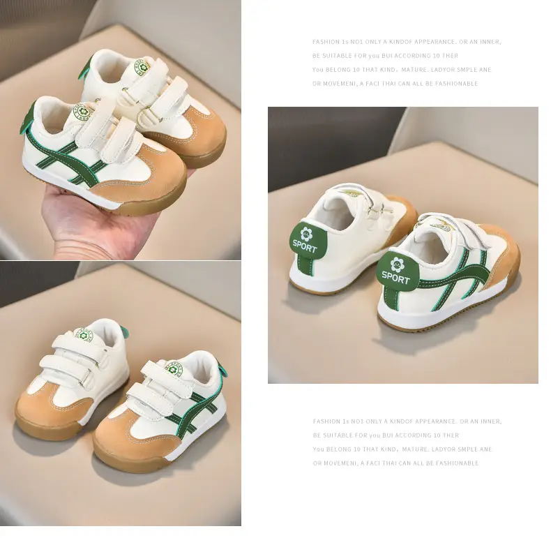 White Kids Sneakers with Velcro Closure — feature 17