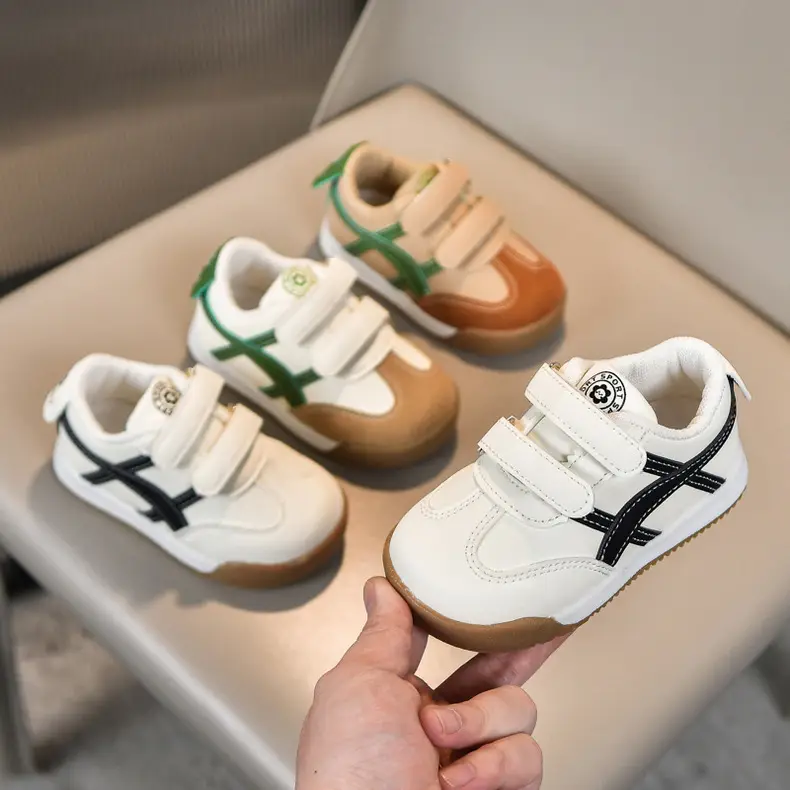White Kids Sneakers with Velcro Closure — feature 18