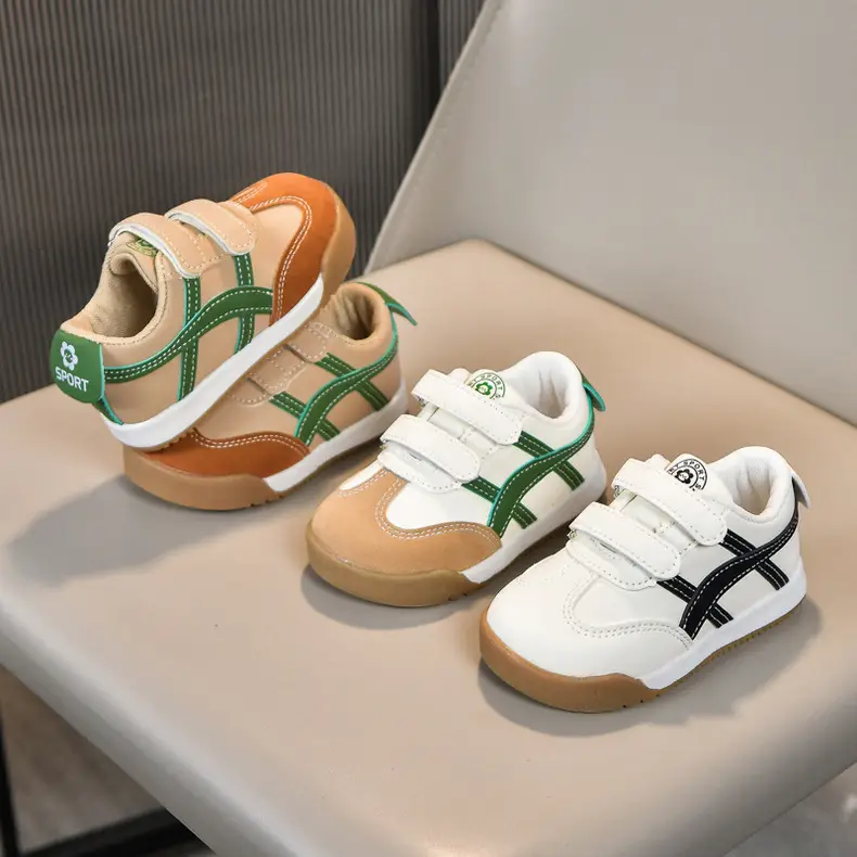 White Kids Sneakers with Velcro Closure — feature 19