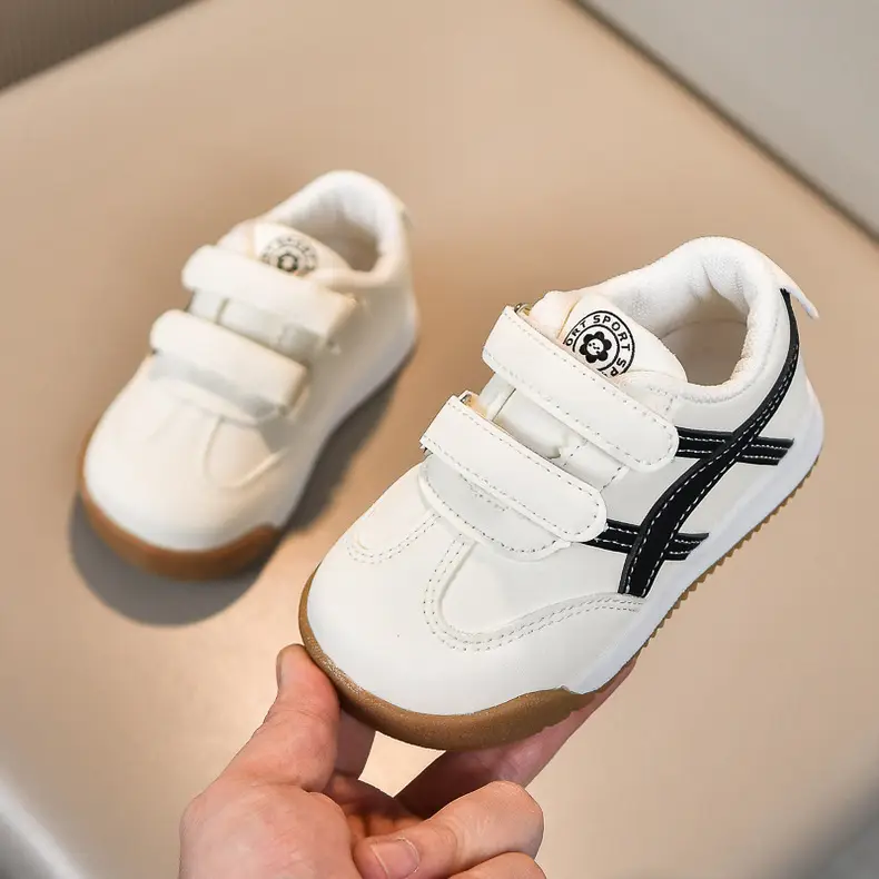 White Kids Sneakers with Velcro Closure — feature 34