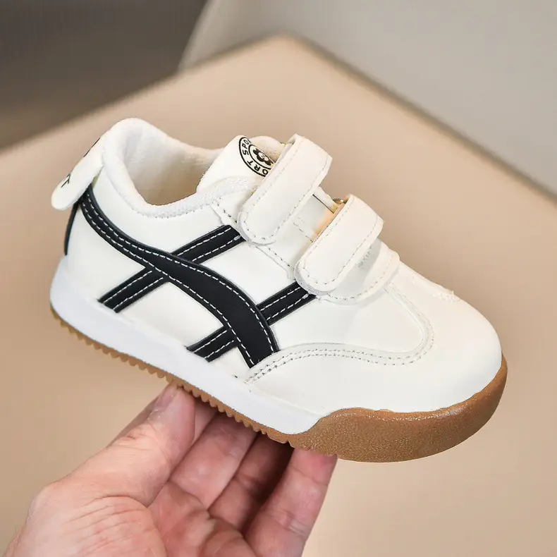 White Kids Sneakers with Velcro Closure — feature 38