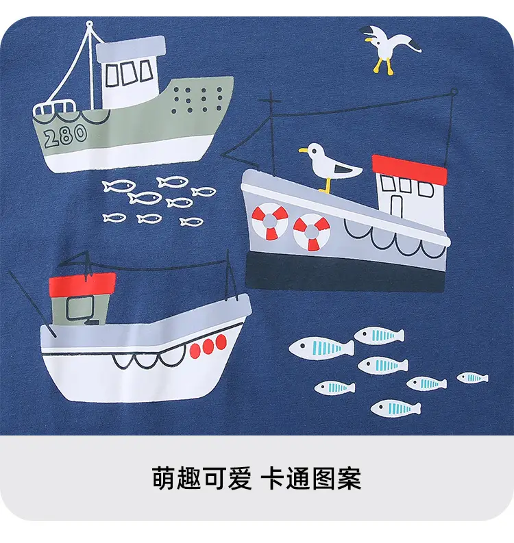 Blue Knitted Cotton Boys T-Shirt Summer New — feature 10