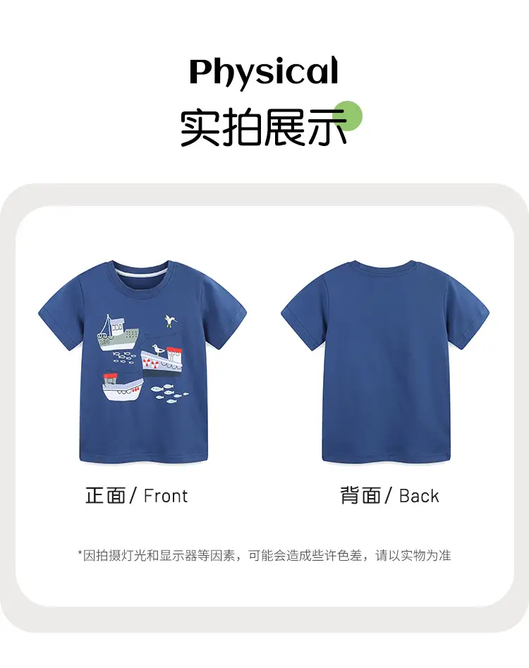 Blue Knitted Cotton Boys T-Shirt Summer New — feature 12