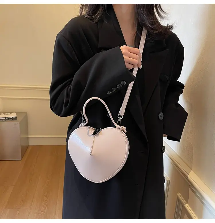 White Heart-Shaped Crossbody Bag for Women — feature 20