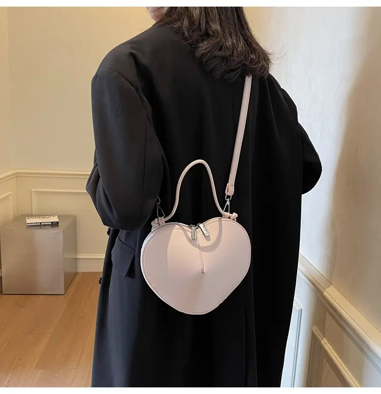 White Heart-Shaped Crossbody Bag for Women — feature 21