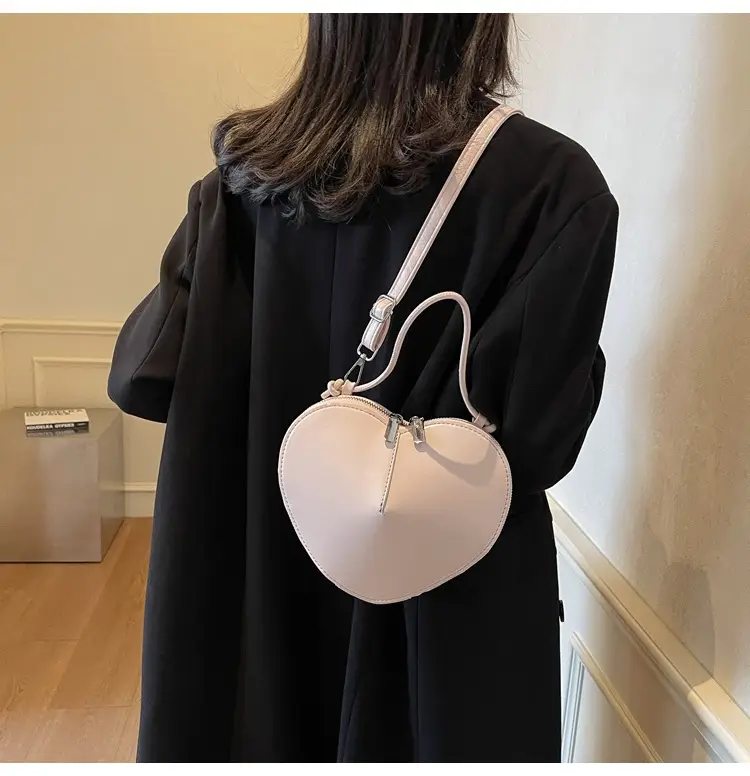 White Heart-Shaped Crossbody Bag for Women — feature 24