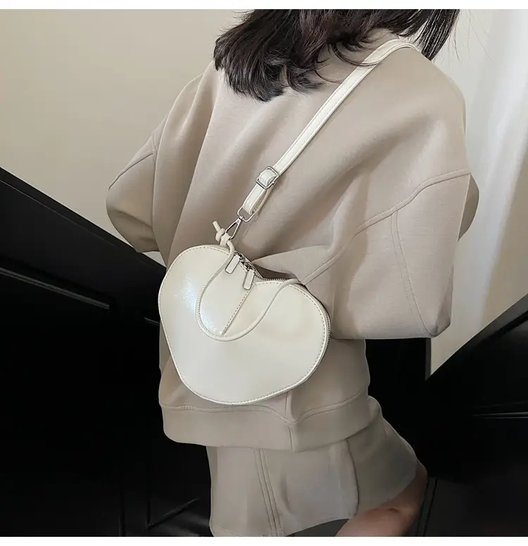 White Heart-Shaped Crossbody Bag for Women — feature 25