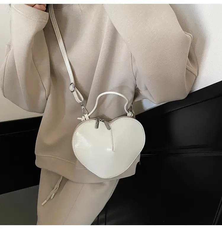 White Heart-Shaped Crossbody Bag for Women — feature 28