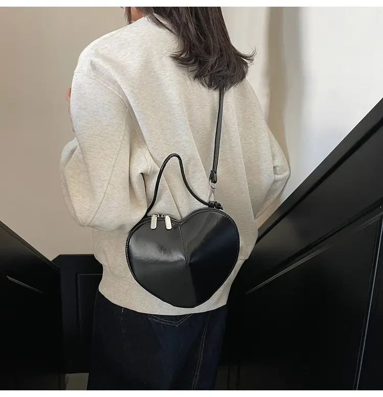 White Heart-Shaped Crossbody Bag for Women — feature 34